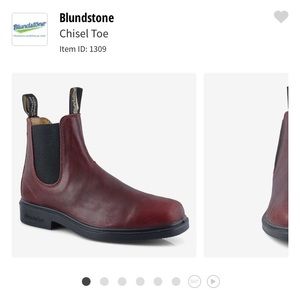Chisel toe red Blundstone